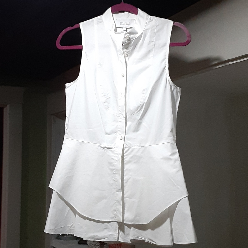 Womens button down tank blouse